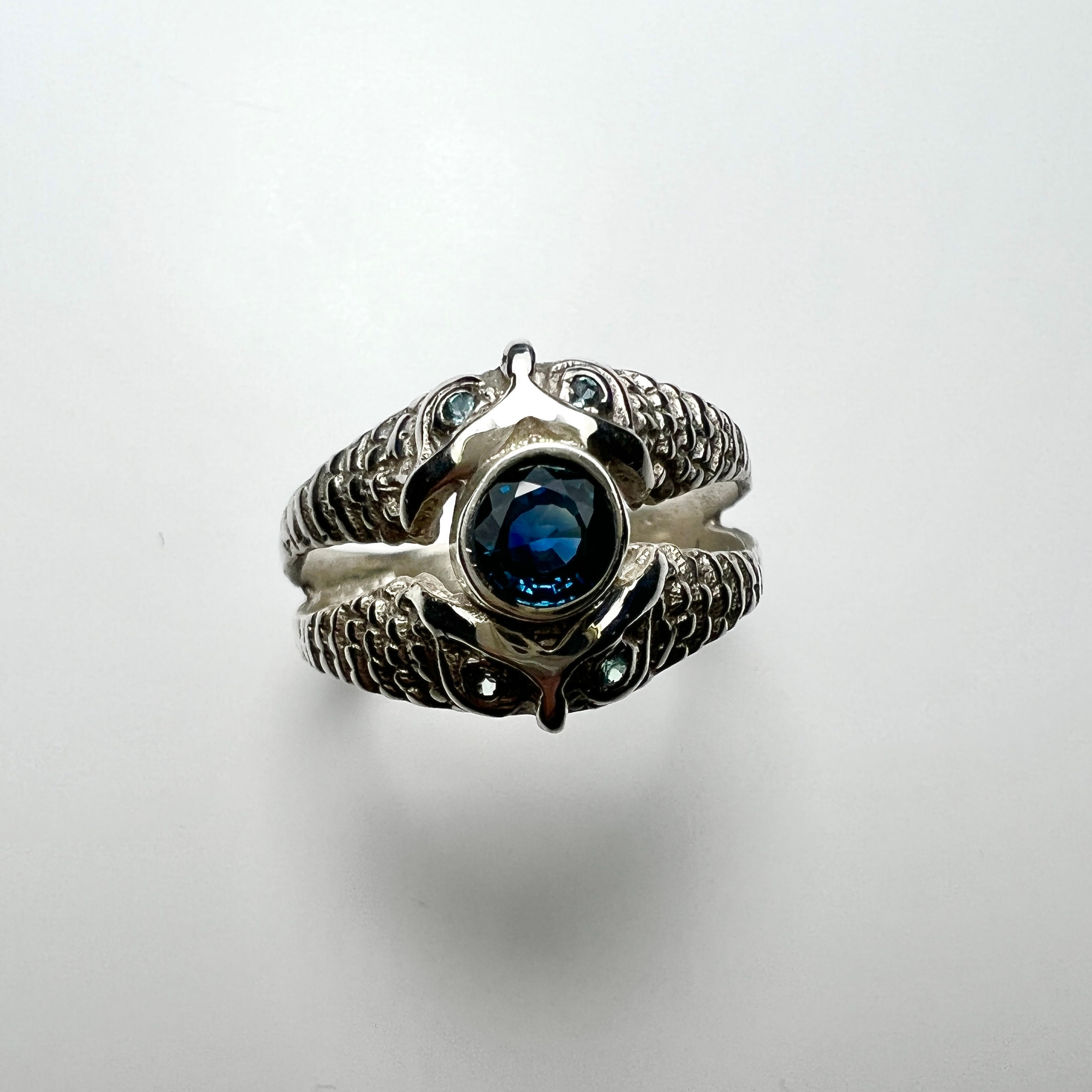 0.4ct Natural Cornflower blue Sapphire 925 Sterling silver / 9ct 14k 18k 375 585 750 white yellow ro