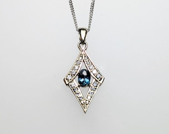 Certified 0.23cts Natural colour change Alexandrite pendant on chain, Silver, Gold, Platinum