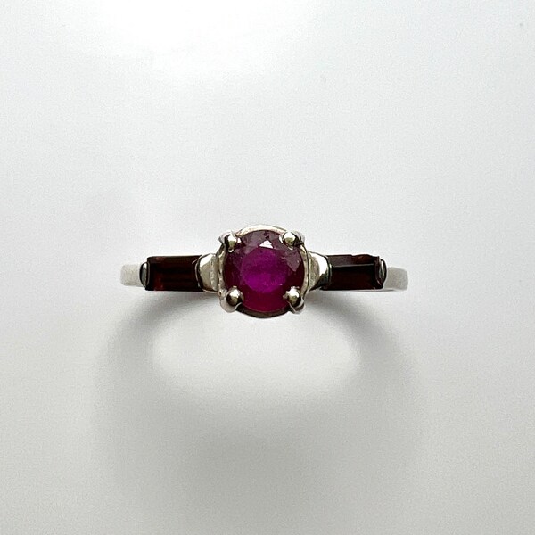 Natural Ruby pigeon blood red Sterling .925 Silver ring