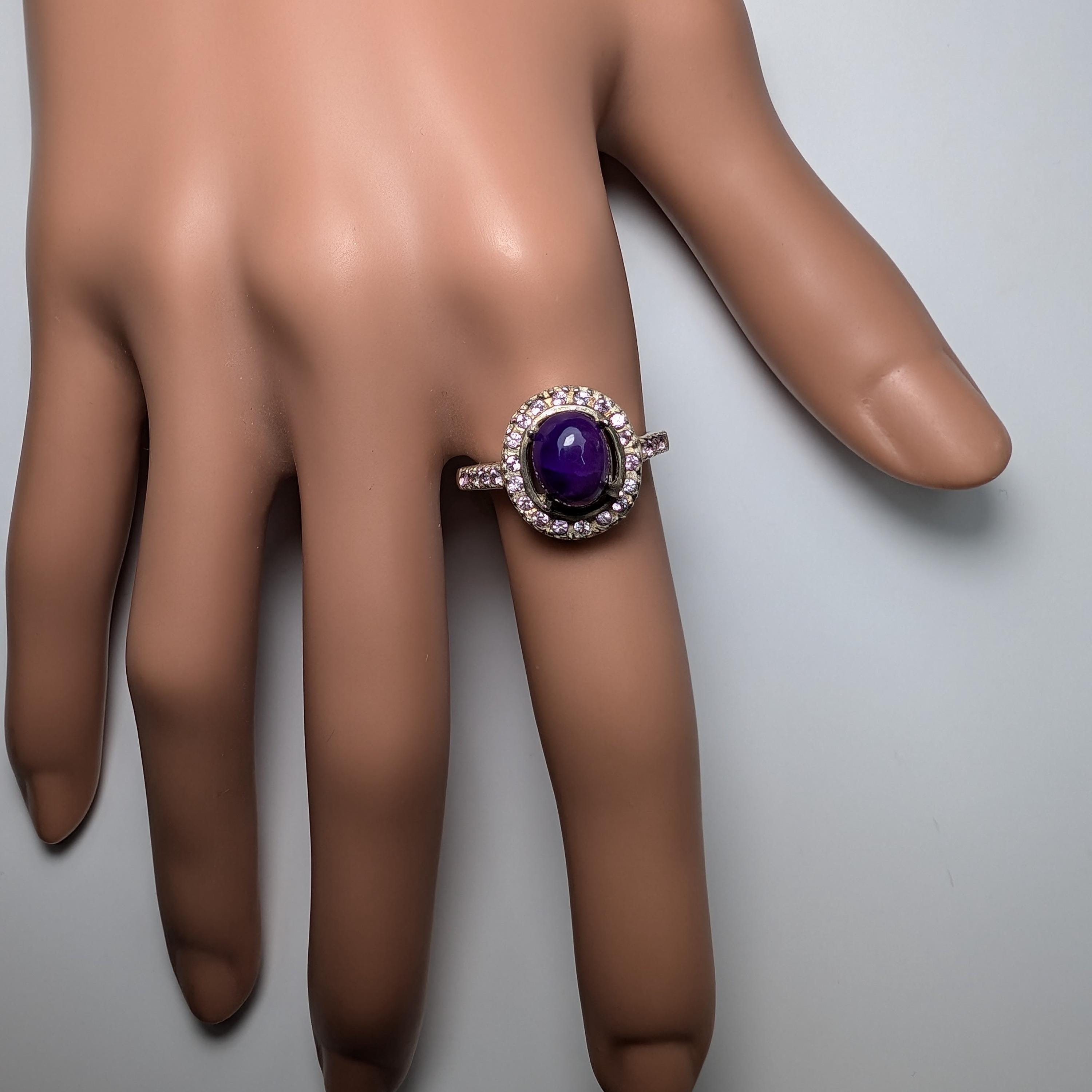 ⭐︎【高級】スギライト リング k18 3.49g 1.73カラット 天然 ディープパープル スギライト スターリング 925