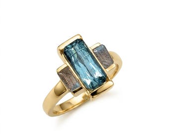 Certified 2.06ct Natural Indicolite Tourmaline, blue lagoon ring, 925 Sterling Silver, Gold, Platinum