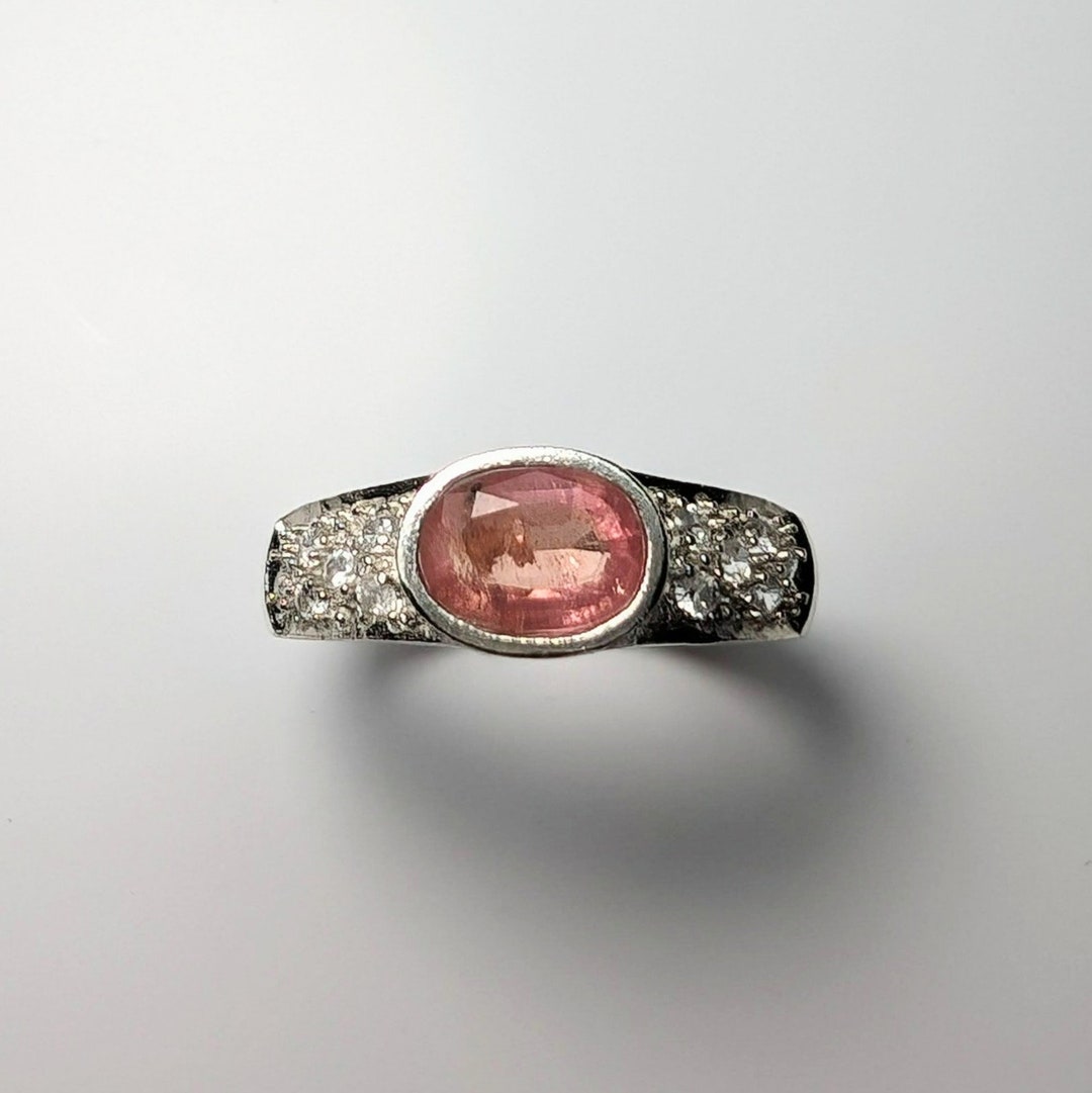 Platinum Raspberry Raspberry Pink Pezzottaite Cats Eye Ring, Tanzanite, 925 Silver, Gold ...