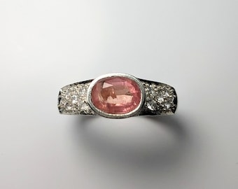 RARE 0.65cts Natural pezzottaite cats eye (beryl) raspberry pink 925 Silver 9ct 14k 18k yellow 3750 585 750 Gold Platinum engagement ring
