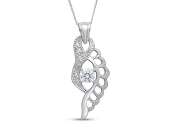 Certified 0.38cts Natural phenakite pendant necklace 925 silver, Gold, Platinum