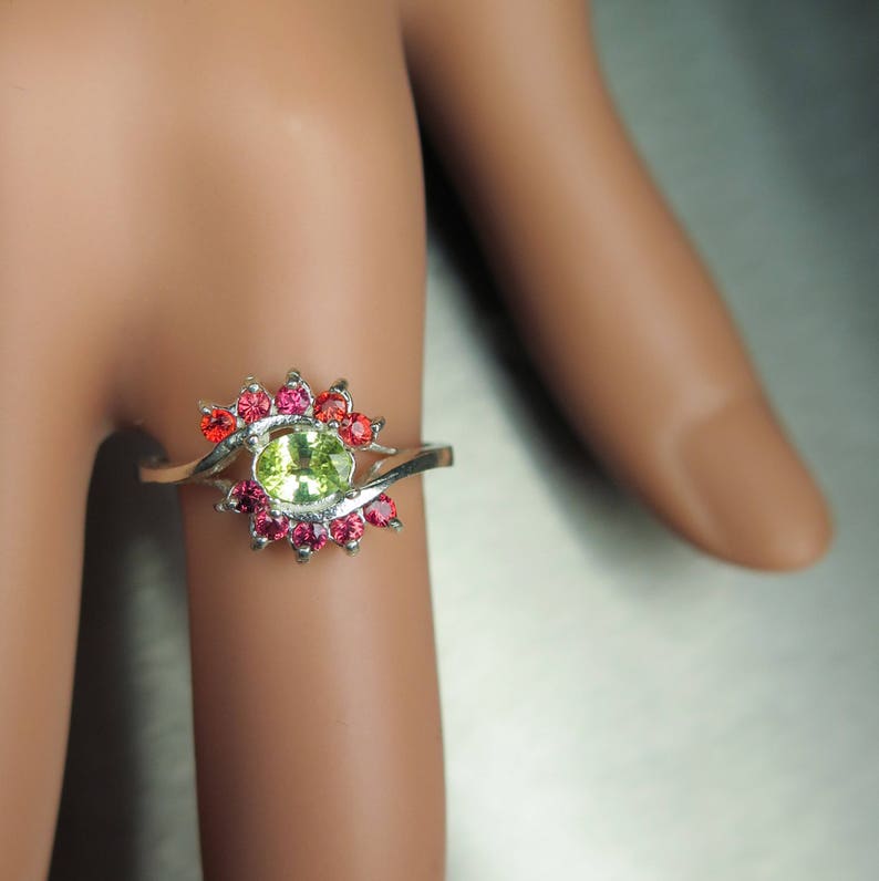 0.3ct Natural Chrysoberyl yellow /& red sapphire 925 Silver 9ct 14k 18k Yellow Red White Gold Platinum Palladium engagement ring all sizes