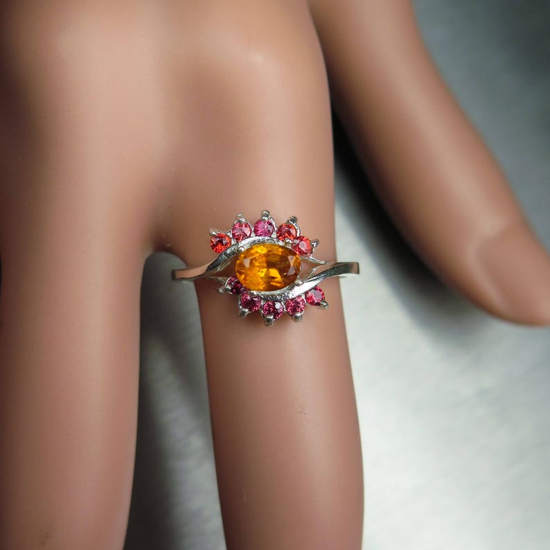 0.45cts Natural Rare Clinohumite /& red sapphires Sterling 925 Silver Gold 9ct 14k 18k white yellow rose engagement knot ring all sizes