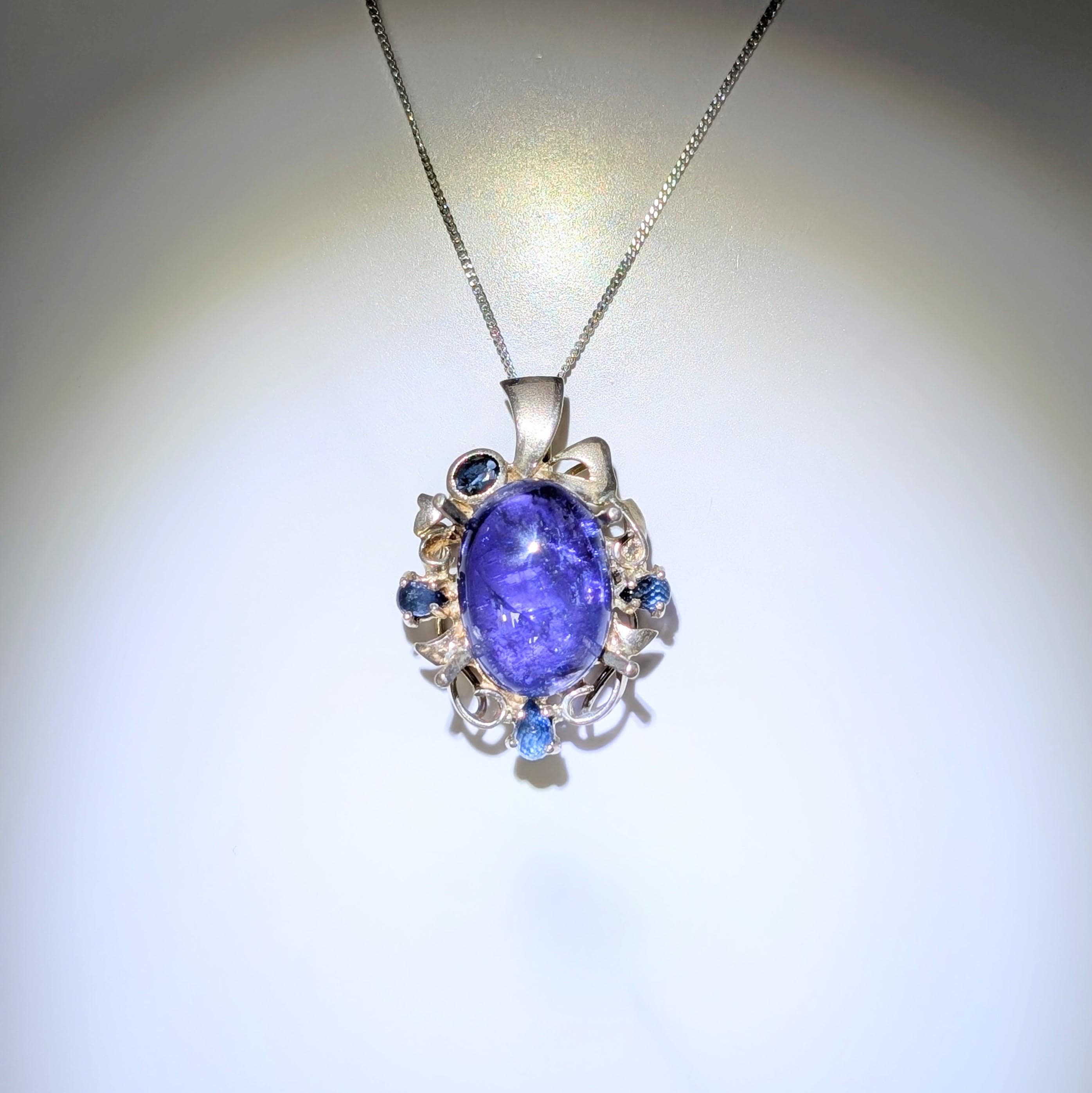 Collier en Tanzanite de Tanzanie perles plates | Cœur de Pierres