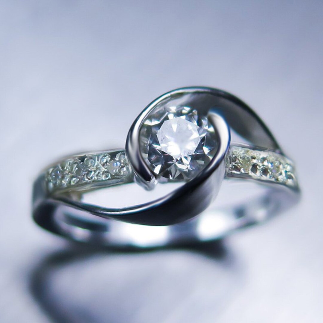 0.5ct Natural White Diamond, Round 9ct 14k 18k 14ct 18ct 375 585 750 ...
