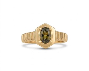 RARE 0.7cts Natural Kornerupine men's unisex ring Sterling 925 Silver, Gold, Platinum ring