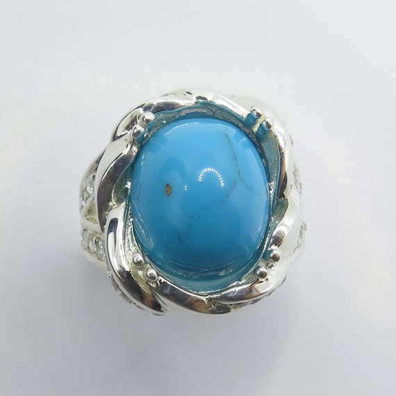 ITALY トルコ石 750 指輪　サイズ16 ITALY トルコ石 750 指輪サイズ16