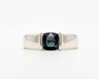 Certified 0.91ct Natural Indicolite Tourmaline, Blue Lagoon ring, 925 Sterling Silver, Gold, Platinum