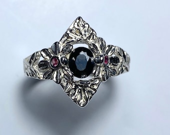 Certified 0.55ct Rare Natural black Anatase 925 Sterling Silver 9ct 14ct 18ct  14k 18k 375 585 750 yellow Gold Platinum ring