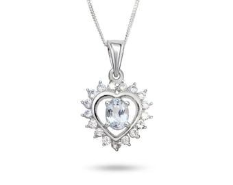 Certified 0.47ct Natural phenakite pendant necklace 925 silver, Gold, Platinum