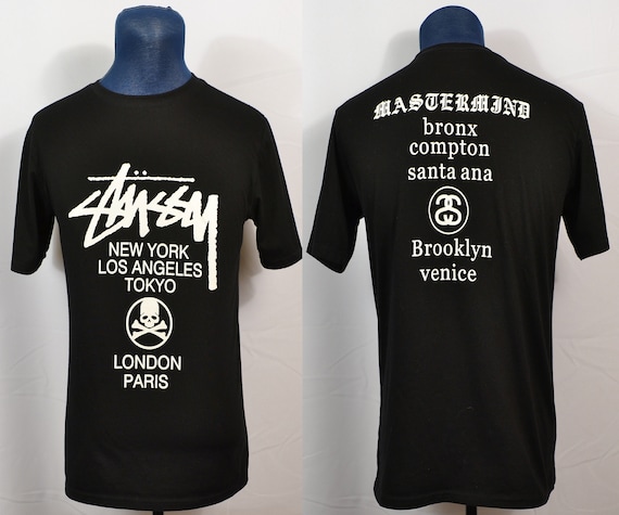 Bootleg Fake Fugazi Stussy Mastermind World Tour T-shirt Double