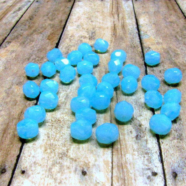 Blue Fire Polished Etsy