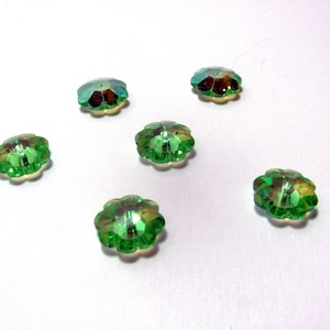 12MM Peridot AB Swarovski Margarita Beads, Swarovski Crystals, Swarovski 3700, Peridot AB Margarita, Swarovski Margarita Beads