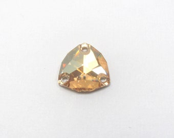 Swarovski #3272 Crystal Golden Shadow Trilliant Sew On Stone, Swarovski Crystals, Article #3272, Golden Shadow Sew On Stone, 16mm