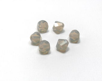 Light Grey Opal Swarovski Crystal Bicone Beads, Swarovski Crystals, Swarovski #5328, Article #5328, Light Grey Opal Bicone Beads, 6mm