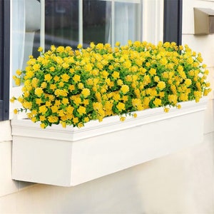 Artificial Flowers Lifelike UV Resistant Guaranteed Fake Plants for Hanging Planters Porch Window Box Indoor Outdoor Home Decor Colorful