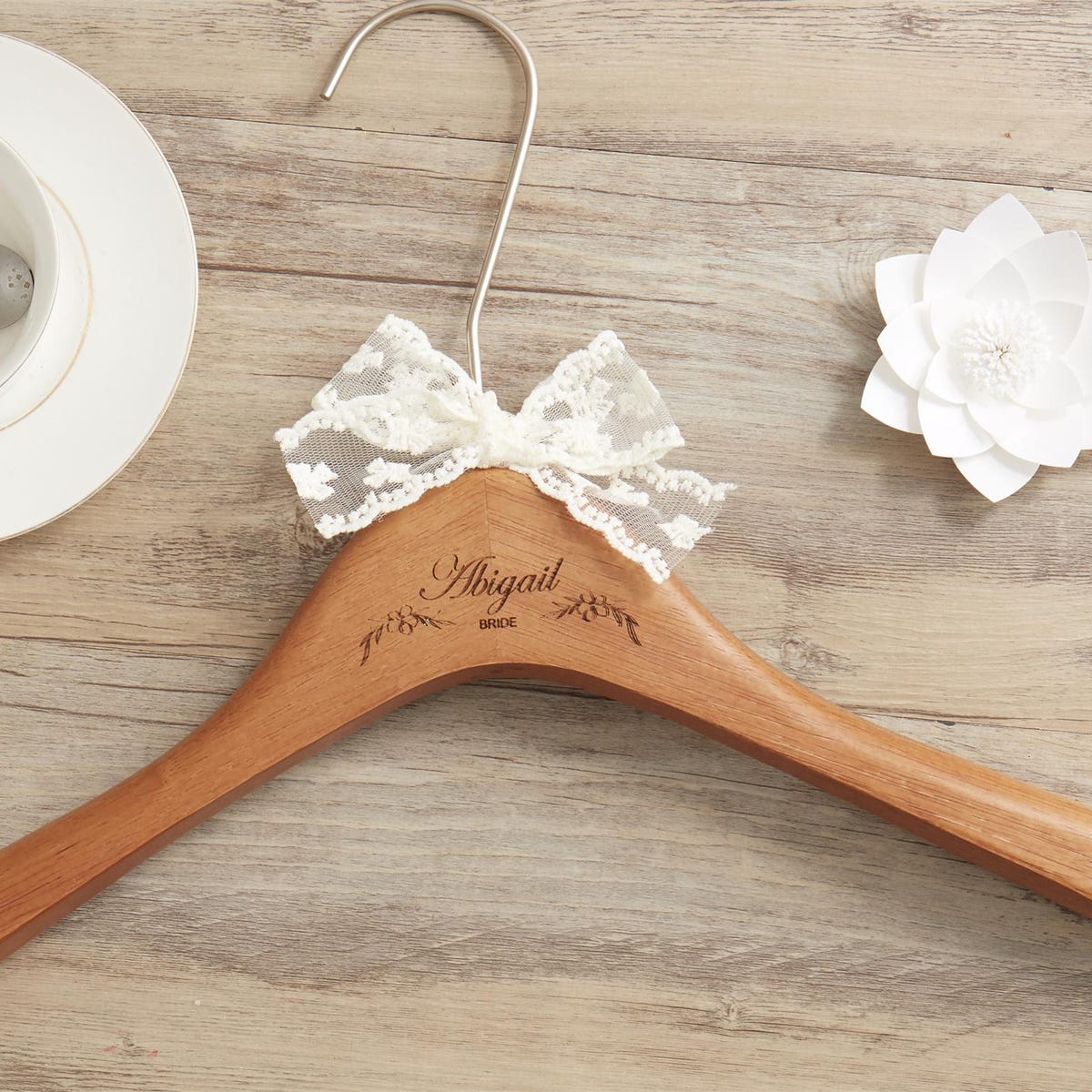 Personalized Wooden Engraved Hanger, Wedding Name Hanger, Bridesmaid Gifts