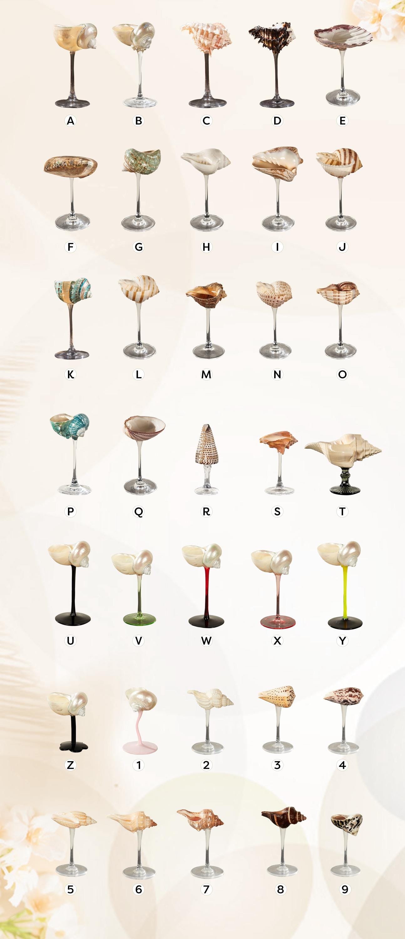 Natural Seashell Wine Glasses, Customized Conch Glasses, Beach Wedding Decoration, Bridesmaid Gift, Cocktail Goblets Glasses,Martini Glasses
