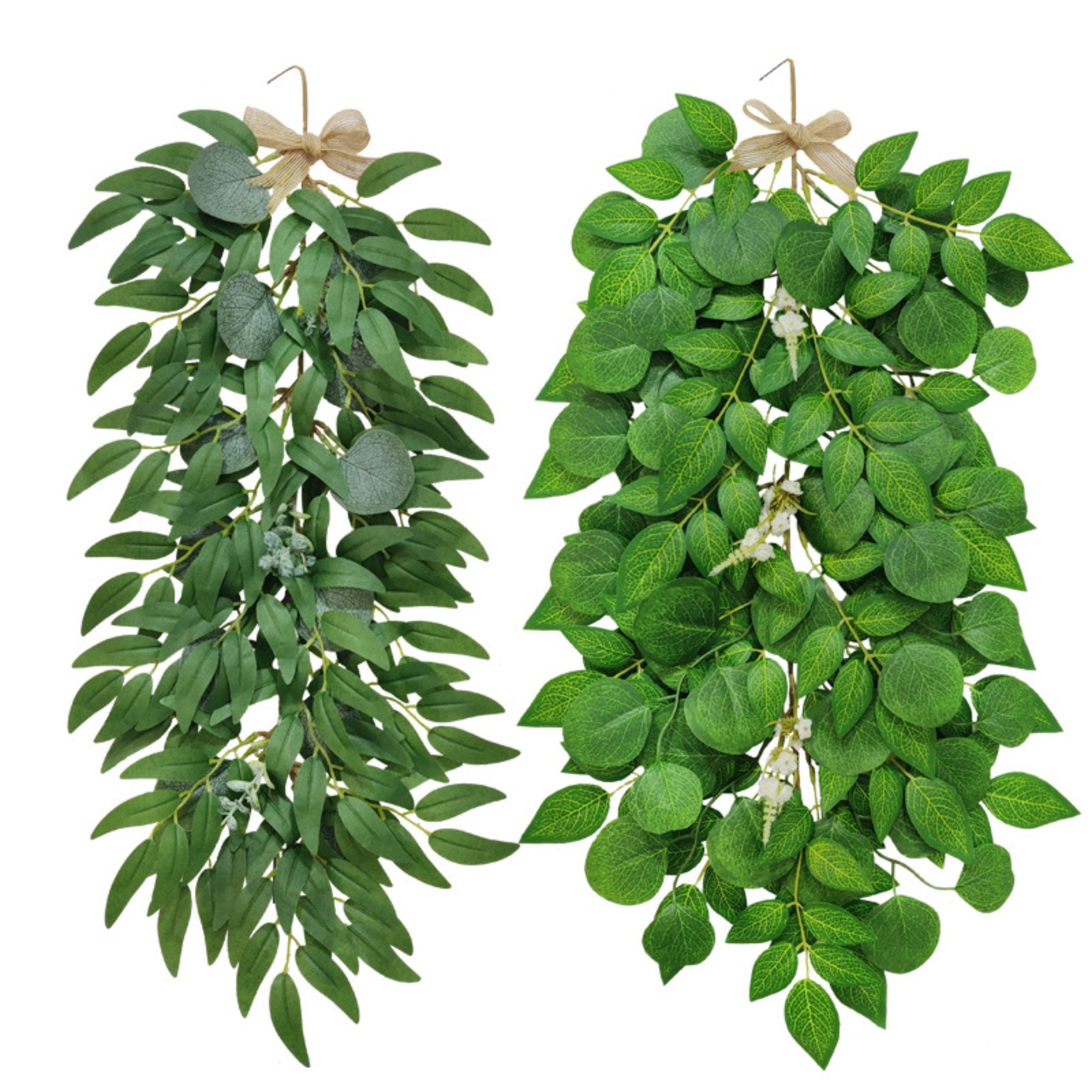 1Pc Fake Wisteria Leaf Wall Hanging Artificial Vines Faux Green