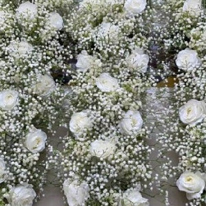 FRAKYEN Babys Breath Artificial Flowers Baby Breath Flowers Artificial Bulk  Artificial Flowers for Cemetery Baby's Breath Gypsophila Bouquet Wedding