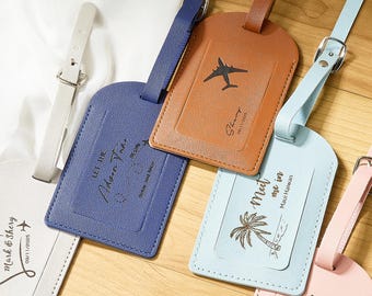 Personalized Engraved Luggage Tage, Luggage Tags Intials, Custom Wedding Luggage Tage, Custom Travel Gift, Bridesmaid Gift, Gift For Her