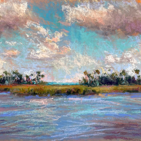 Original Pastel Painting / Florida Escape  / 14" x 11" / Susan Jenkins