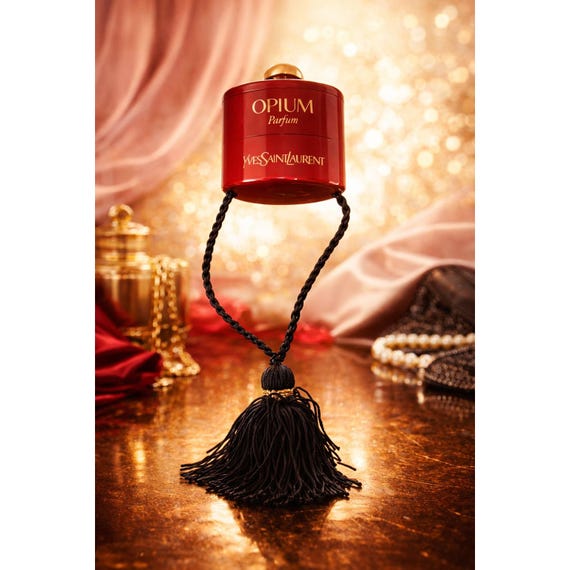 Yves Saint Laurent OPIUM 50ml レアデザイン Vintage Opium Yves Saint Laurent Parfum Mini Bottle Black Tassel