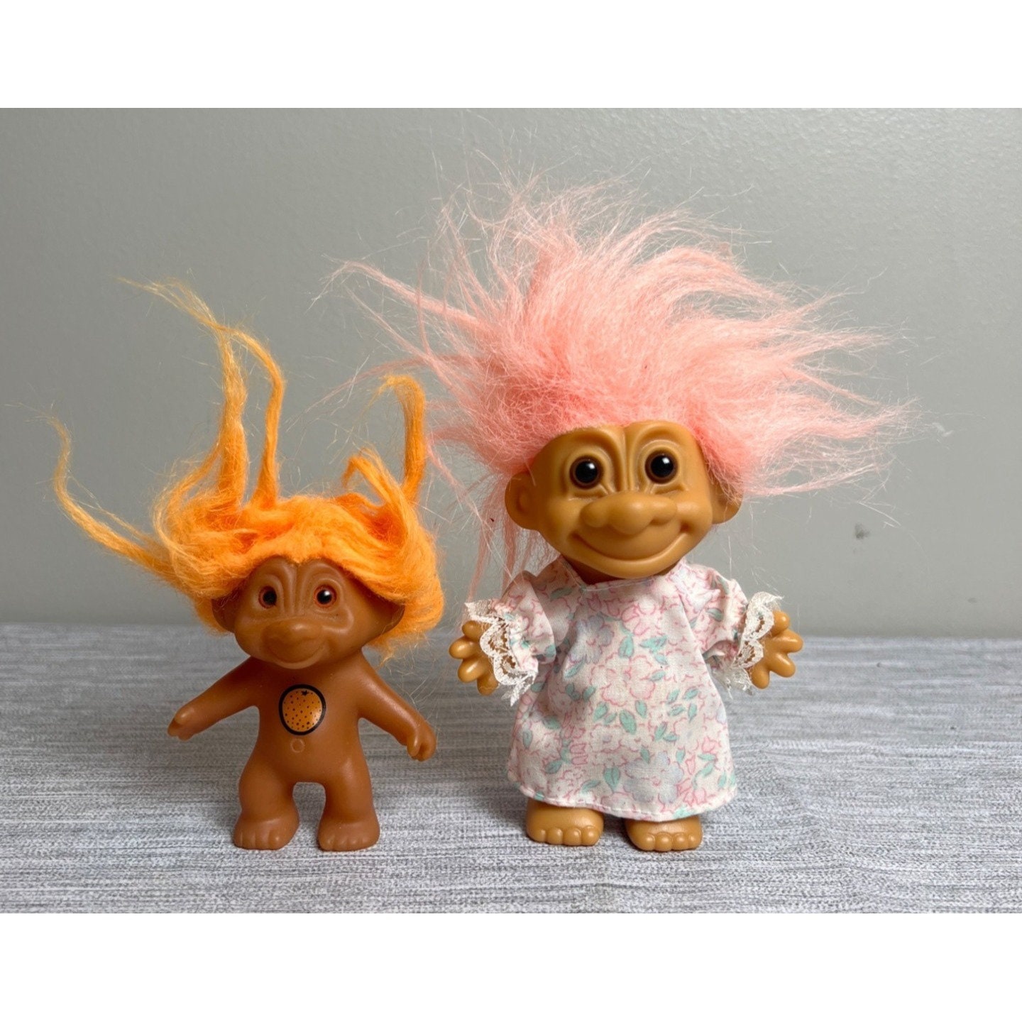 Vintage Trolls Russ 1990s Grandma Pink Hair & 3