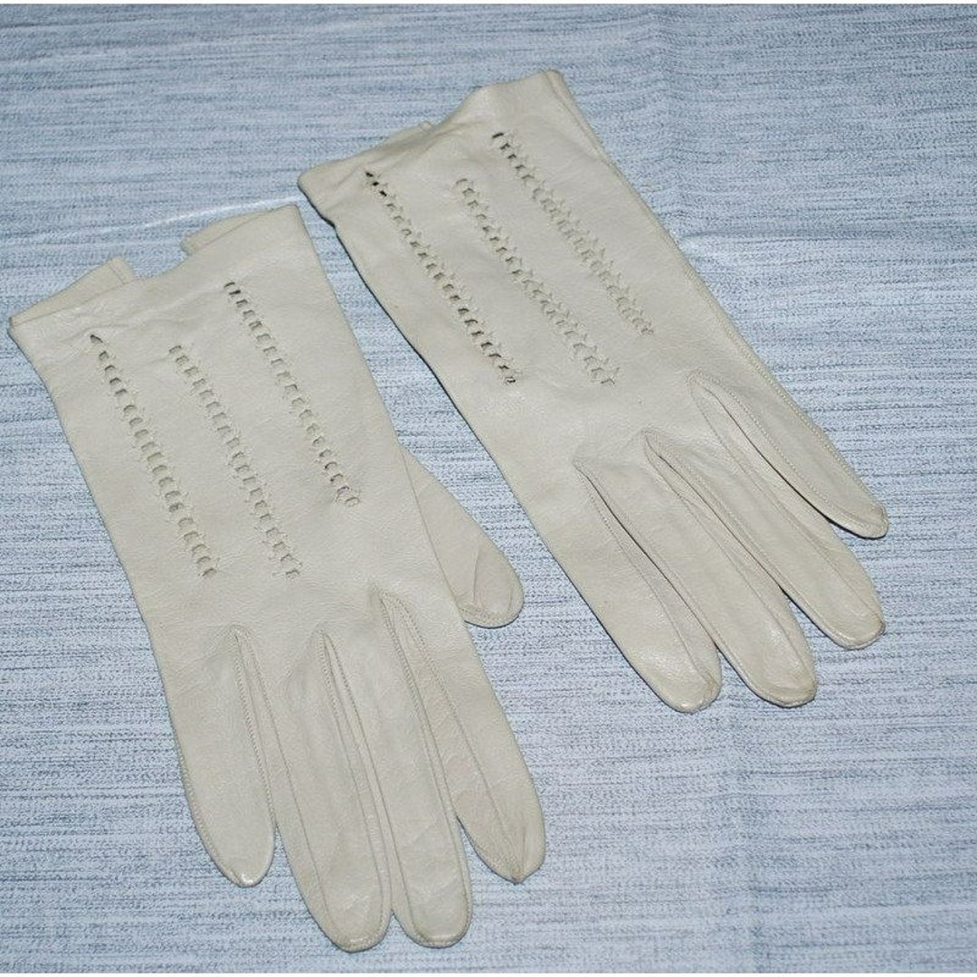 Vintage Womens Driving Gloves Italian Leather Cutouts Anticoli 6.5 - Etsy