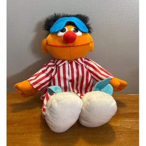 Vintage Ernie Sleep & Snore Plush Doll Tyco Sesame Street Talking Singing
