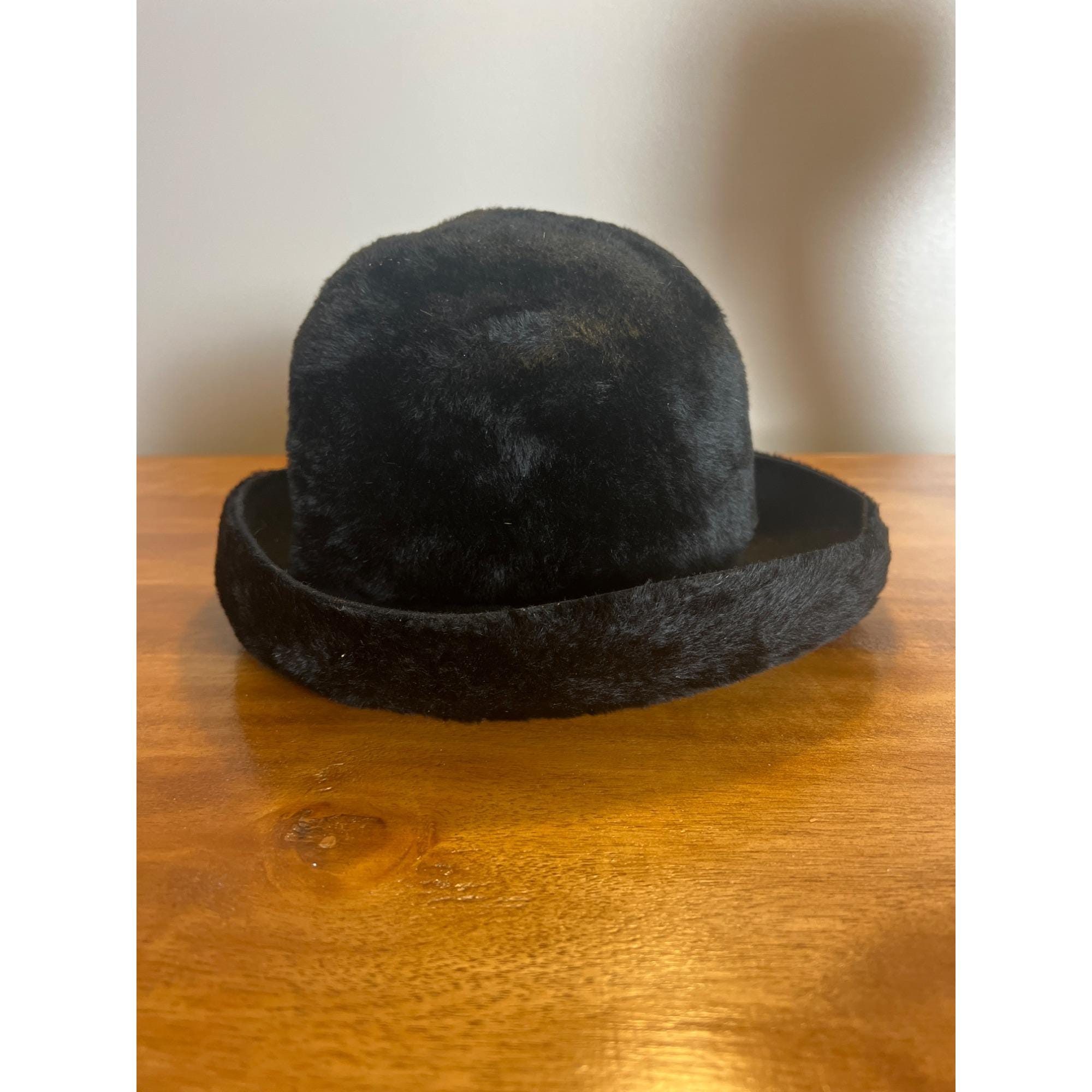 Gwenn Pennington exclusive empress felt/fur like hat black Gwenn Pennington Exclusive Vintage fur hat | eBay main image 3