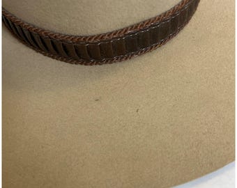 Vintage Stetson Hat 3X Beaver Tan Cowboy Western Brimmed  display picture 1