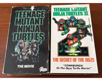 Teenage Mutant Ninja Turtles VHS Lot 2 The Movie TNMT II The Secret of the Ooze