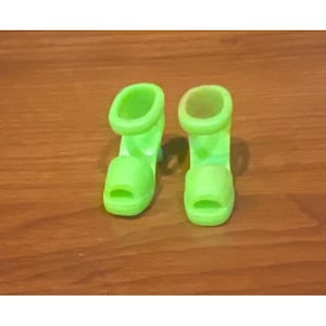 Barbie Skipper Shoes 1999 Sandals Green Strappy Heels Teen Scene Vintage #505