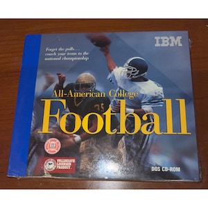 IBM All American College Football Game PC CD-Rom New Old Stock  Sealed
