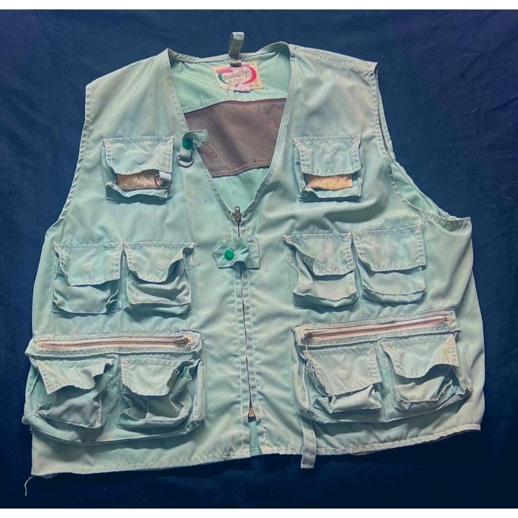 ウェア World Famous Fishing Vest NO.6303 S Vintage World Famous Fishing Vest Sanforized Deluxe 6303 Mens