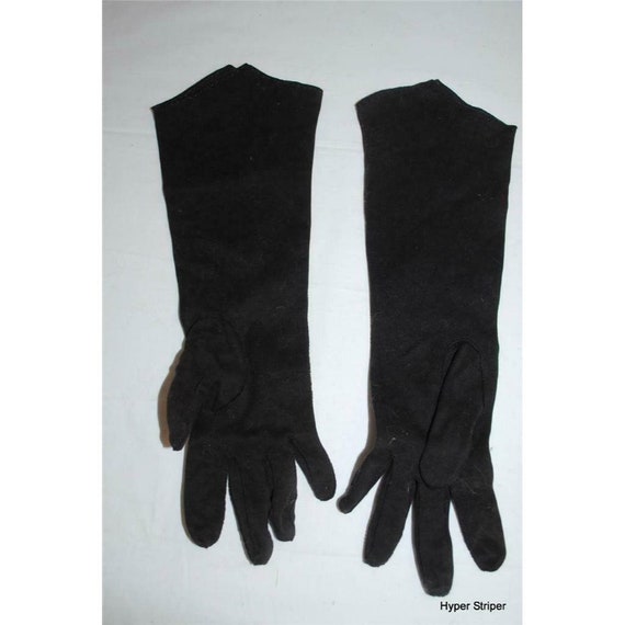 Vintage Ladies Black Gloves Evening Long West Ger… - image 3