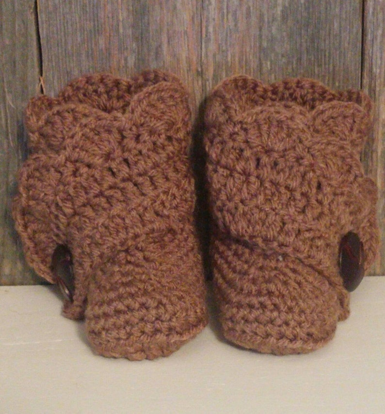 Baby Ugg Boots Brown Baby Uggs Crochet Baby Girl Crochet Etsy