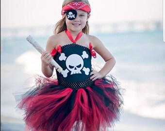 Pirate Costume, Pirate Tutu Costume, Girl Pirate Costume, Girl Halloween Costume , tween Halloween Costume, Tutu Halloween Costume, Pirate