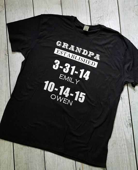 Personalisierte Papa Shirt Benutzerdefinierte Dad T Shirt Etsy