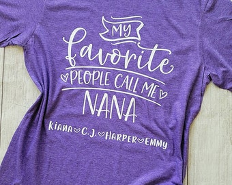 Mis personas favoritas me llaman Nana Unisex Tshirt, nana tshirt, grandma tee shirt, mothers day tshirt, grandma gift