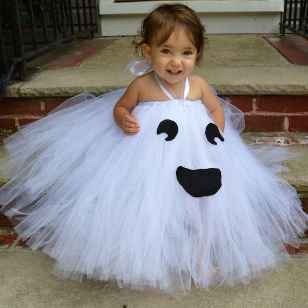 Bébé, tout-petit, enfant, costume d’Halloween Ghost Tutu