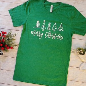 Merry Christmas, Christmas tee, Holiday tee, Christmas tree tshirt
