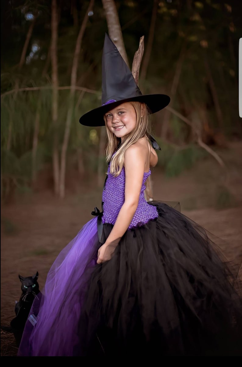 Girls Full Length Witch Costume image 6