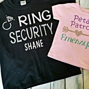 Petal Patrol and Ring Security Shirt SET / Flower Girl Shirt / Ring Bearer Shirt / Wedding / Bridal Party Gifts / Flower GIRL Gift /Ring