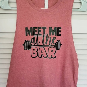 Damski top z krótkim rękawem Muscle Crop Tank, Spotkajmy się w barze, Top do podnoszenia ciężarów, damski top crop, damski top do ćwiczeń, damski top fitness