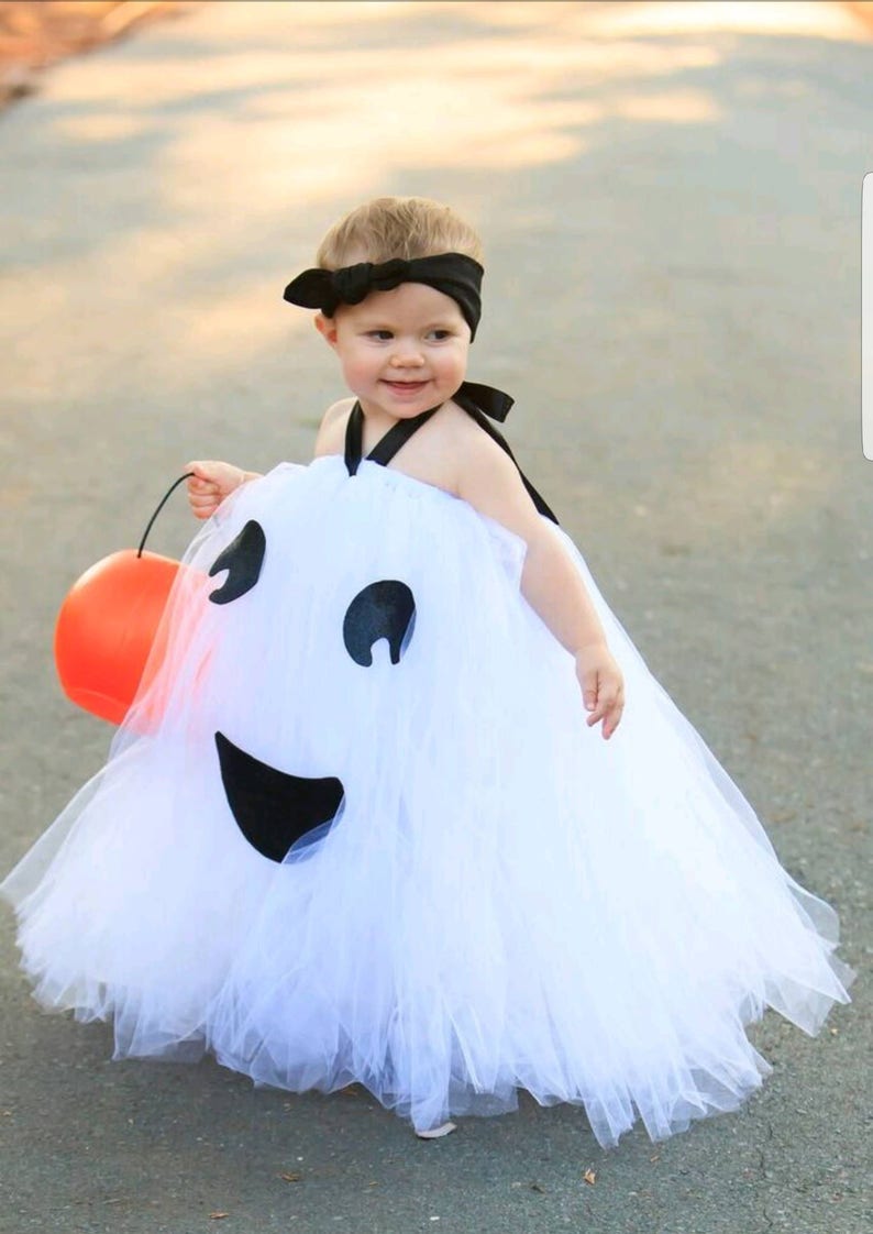 Little Ghost Costume, Cute Ghost Costume, Baby Ghose Costume, Adorable Baby Costume, Baby Halloween Costume, Tutu Halloween Costume, Ghost image 6